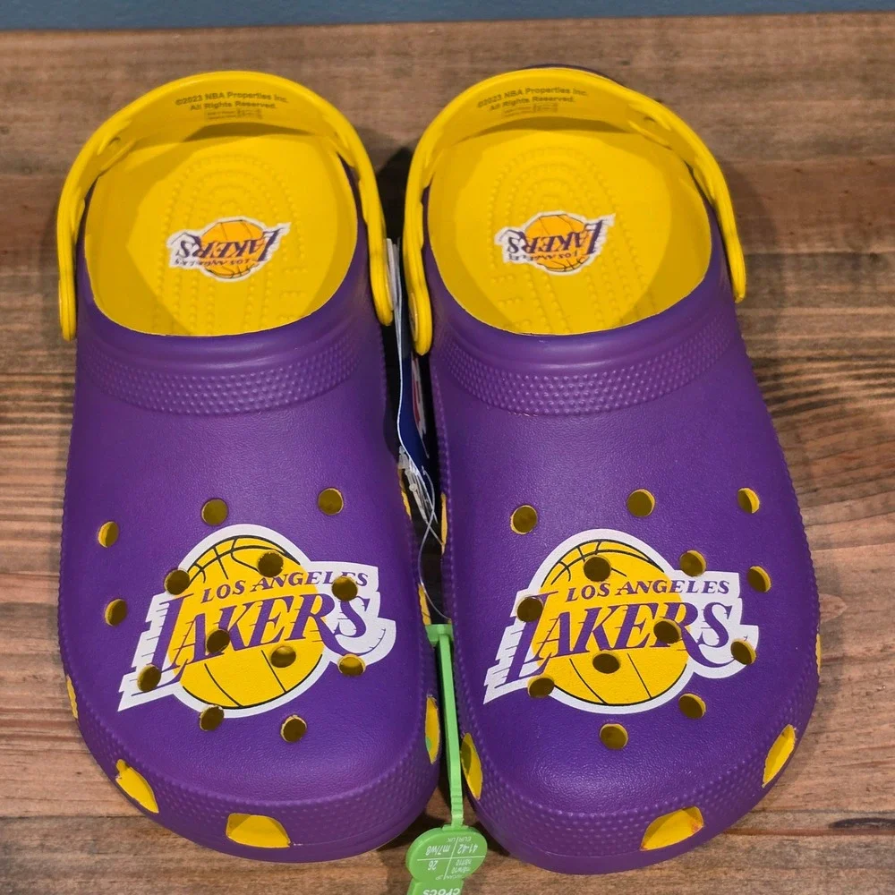 Crocs Mens Clog Purple Los Angeles Lakers NBA Classic 208650-7 Size M 8 W‎ 10